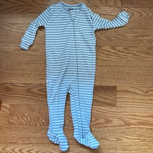Woolino Footie Pajamas, Merino Wool, Blue